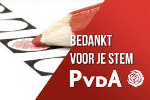 PvdA BEDANKT ALLE KIEZERS, DIE OP DE PvdA GESTEMD HEBBEN.